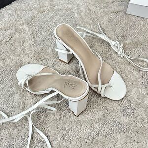 Raye Women's White Strappy Heels